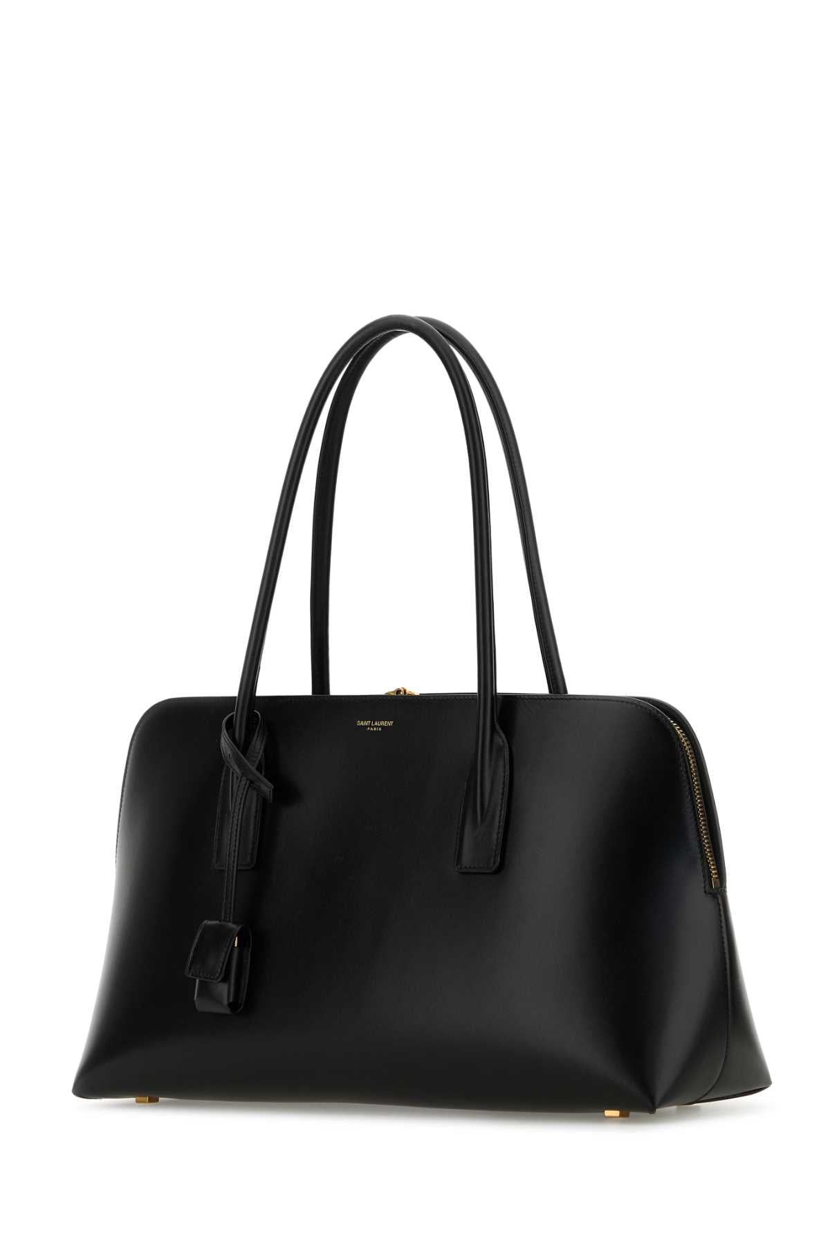 Saint Laurent Women Black Leather Shopping Bag by Luosophy