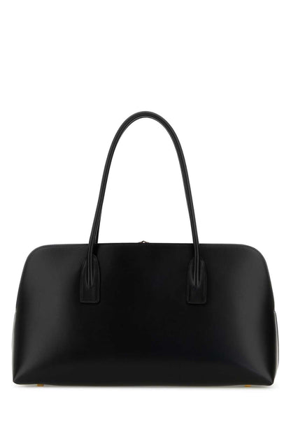 Saint Laurent Women Black Leather Shopping Bag by Luosophy