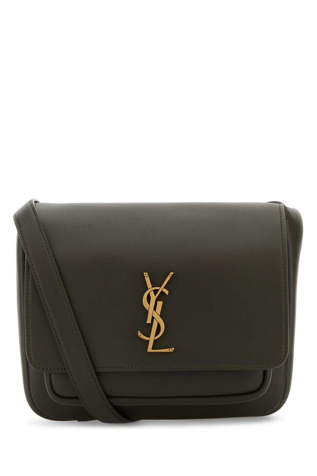 Saint Laurent Women Bottle Green Leather Niki Crossbody Bag by Luosophy