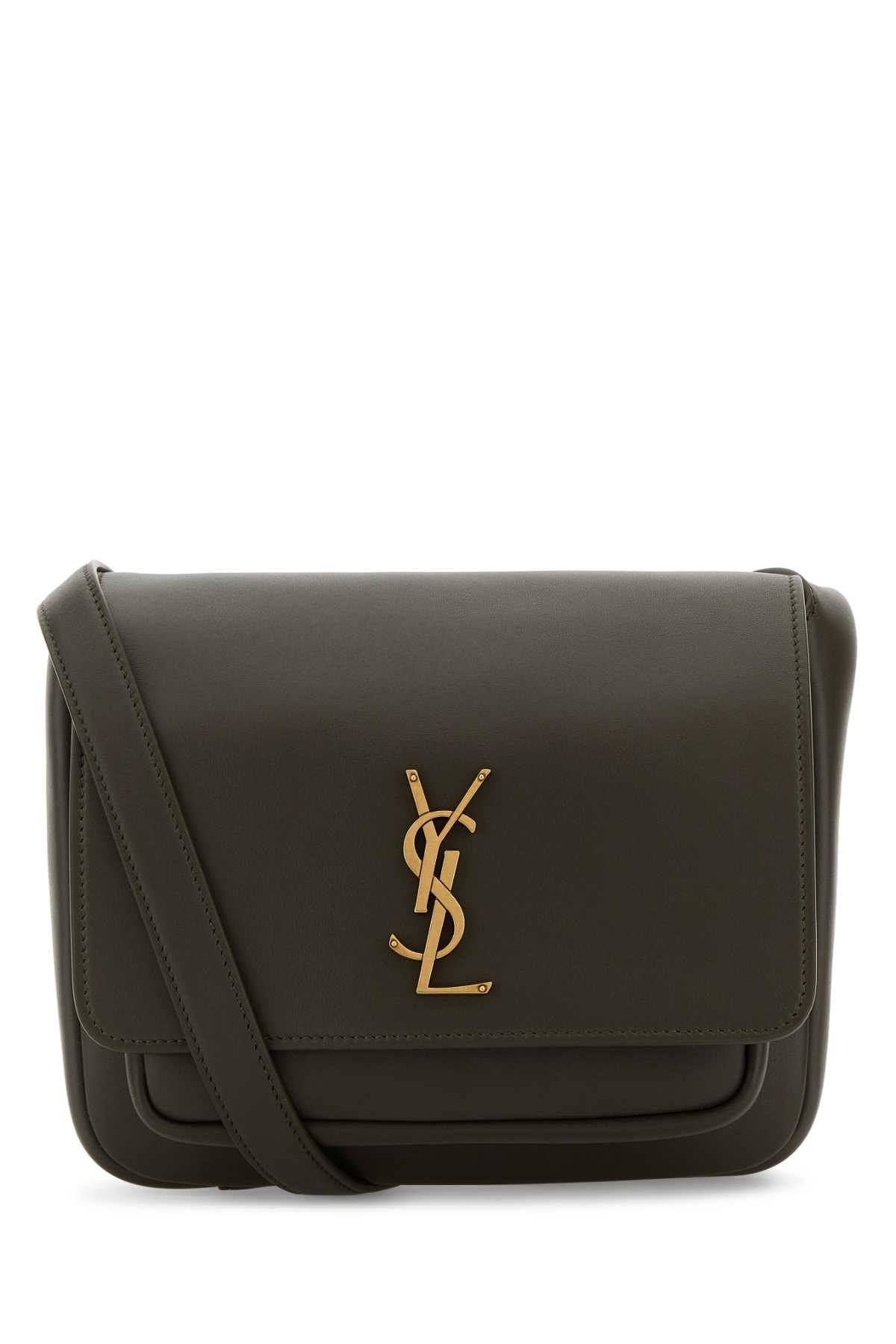 Saint Laurent Women Bottle Green Leather Niki Crossbody Bag by Luosophy