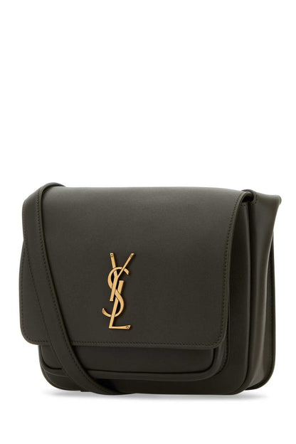 Saint Laurent Women Bottle Green Leather Niki Crossbody Bag by Luosophy