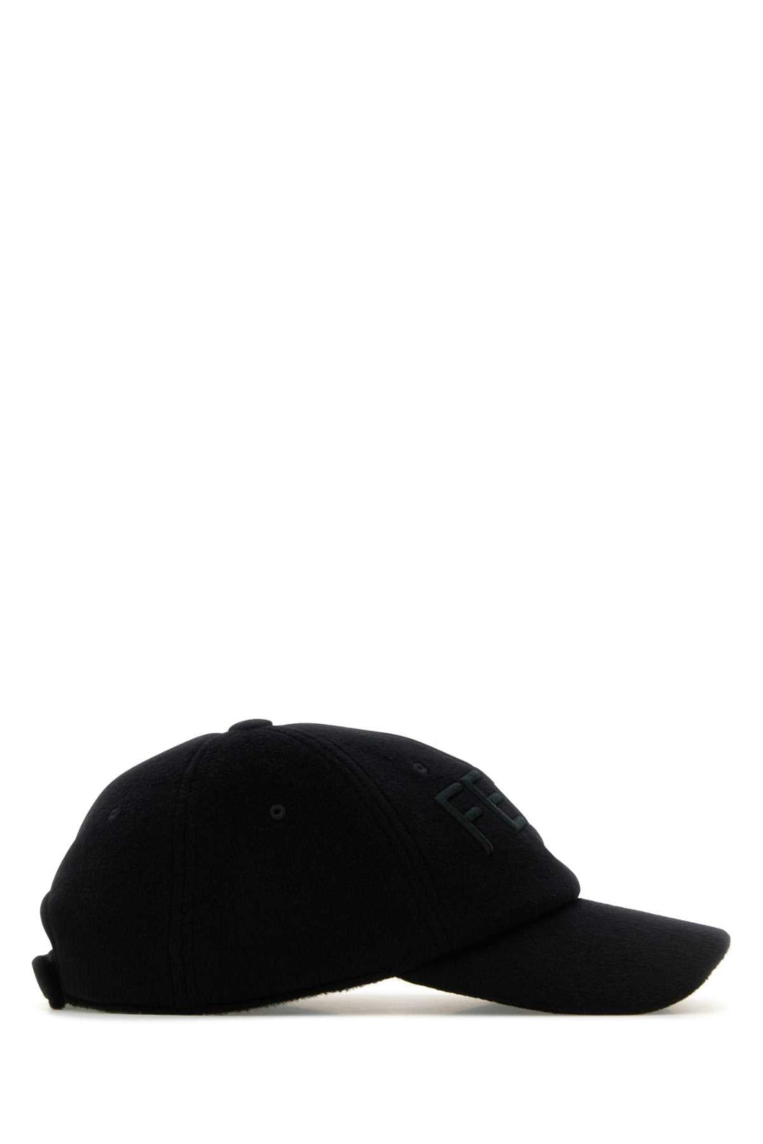 Fendi Men Black Wool Blend Baseball Cap by Luosophy