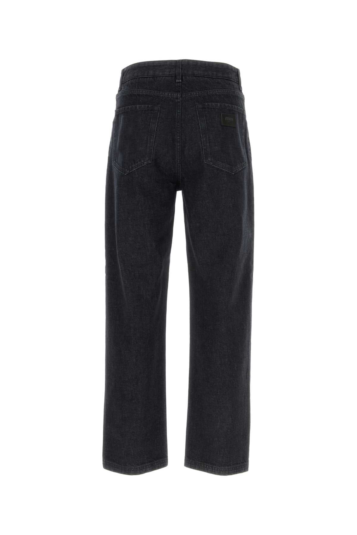Fendi Men Black Denim Jeans by Luosophy