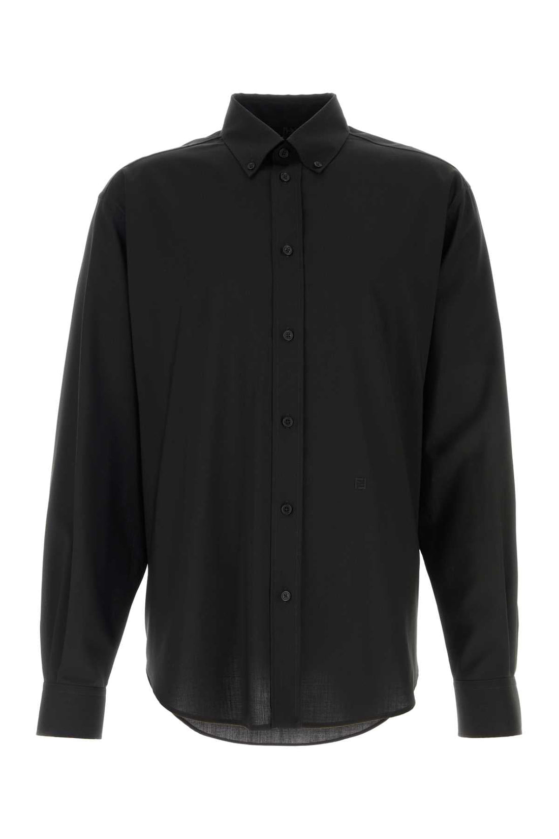 Fendi Men Black Wool Shirt by Luosophy