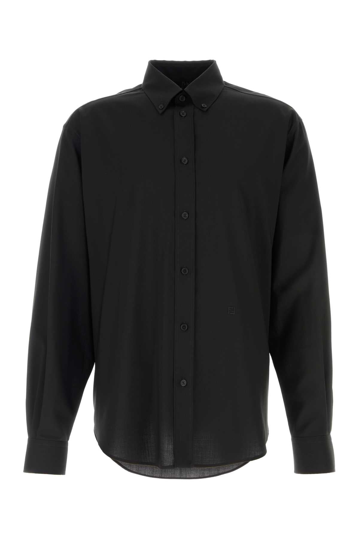 Fendi Men Black Wool Shirt by Luosophy