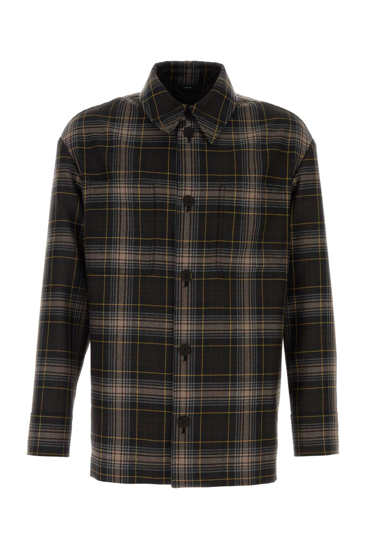 Fendi Men Embroidered Wool Shirt by Luosophy