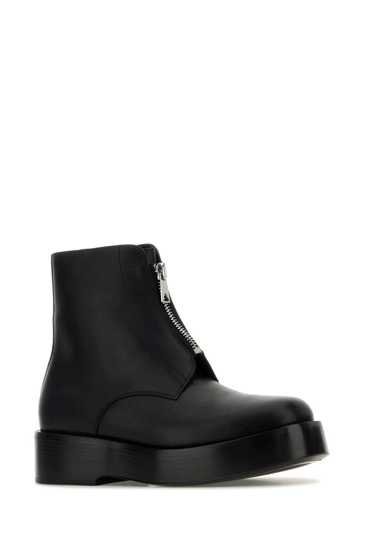 Bottega Veneta Men Black Leather Torino Ankle Boots by Luosophy