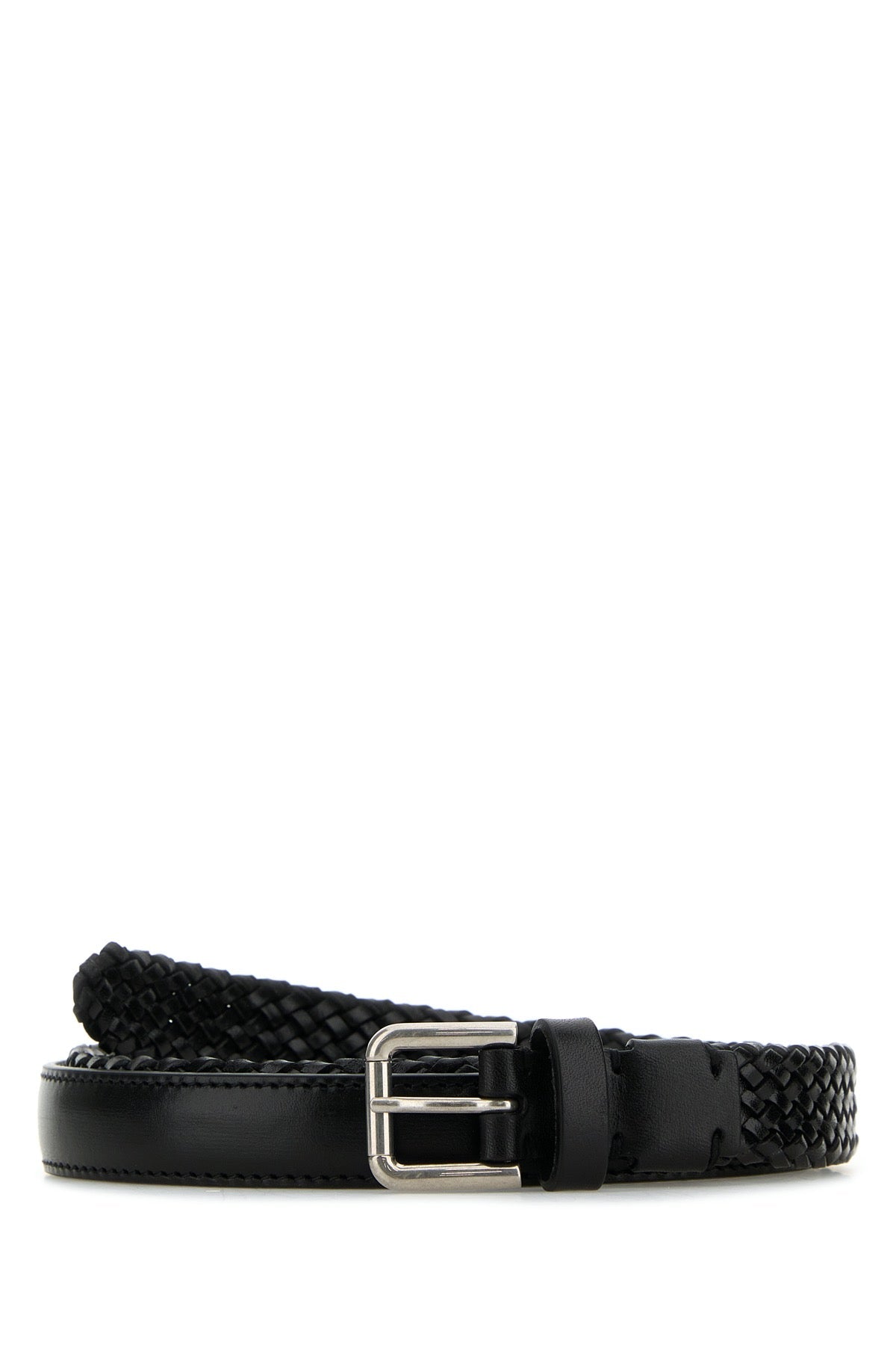 Dolce &amp; Gabbana Men Black Leather Belt by Luosophy