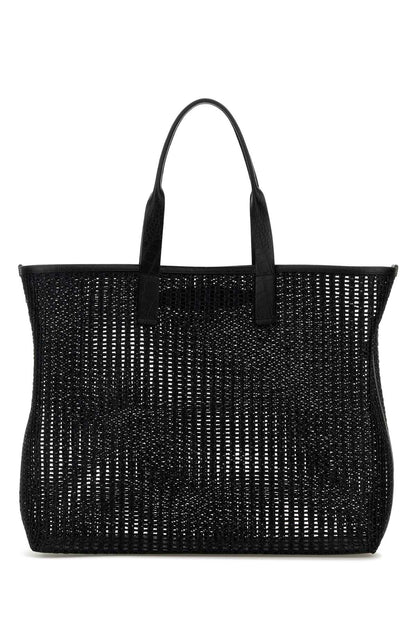 Dolce &amp; Gabbana Men Black Mesh Shopping Bag by Luosophy