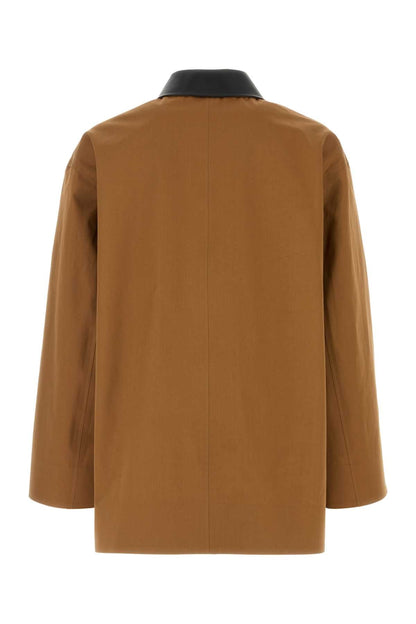 Jil Sander Men Caramel Cotton Trench Coat by Luosophy