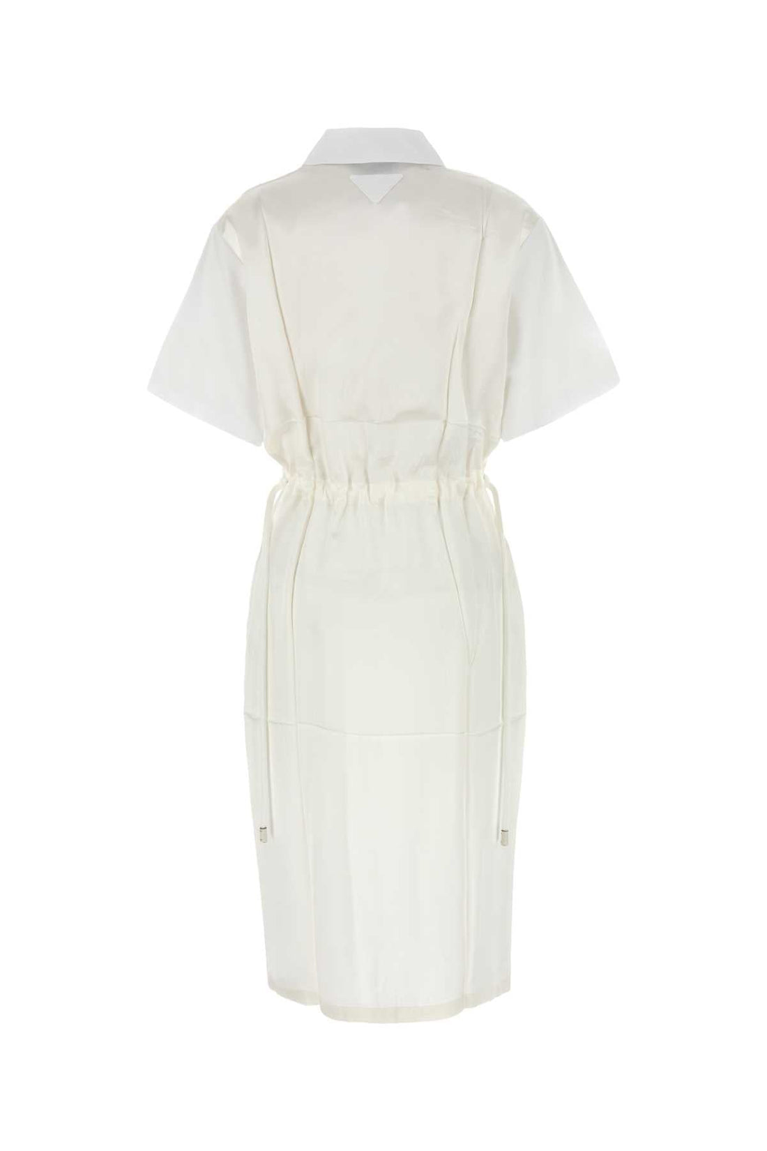 Prada Women White Poplin Shirt Dress by Luosophy