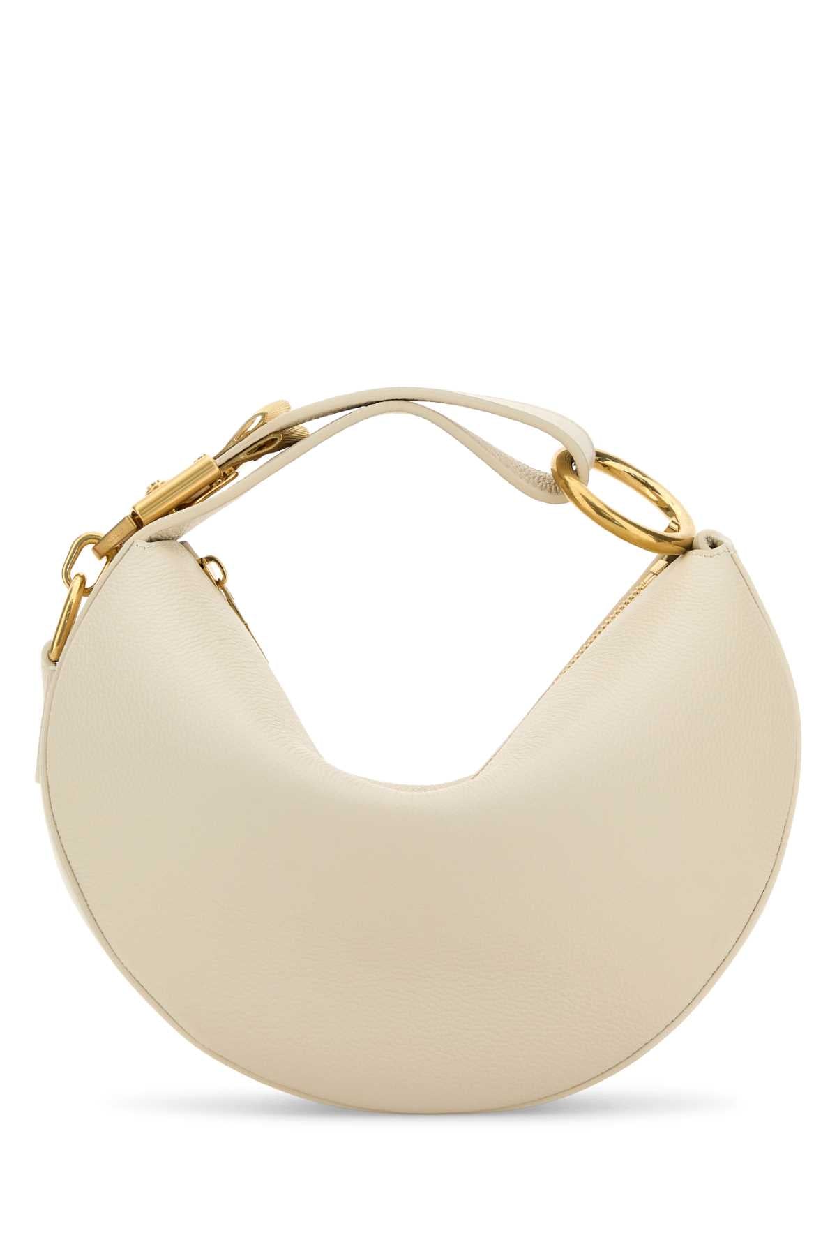 Burberry Women Ivory Leather Knight Arc Handbag by Luosophy