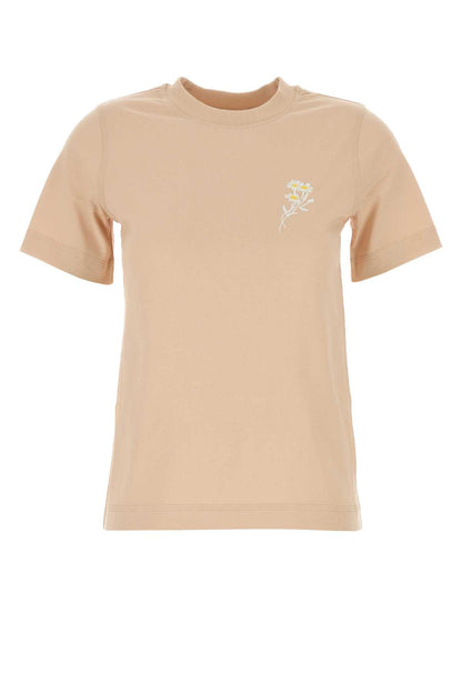 Burberry Women Peach Cotton T-Shirt by Luosophy