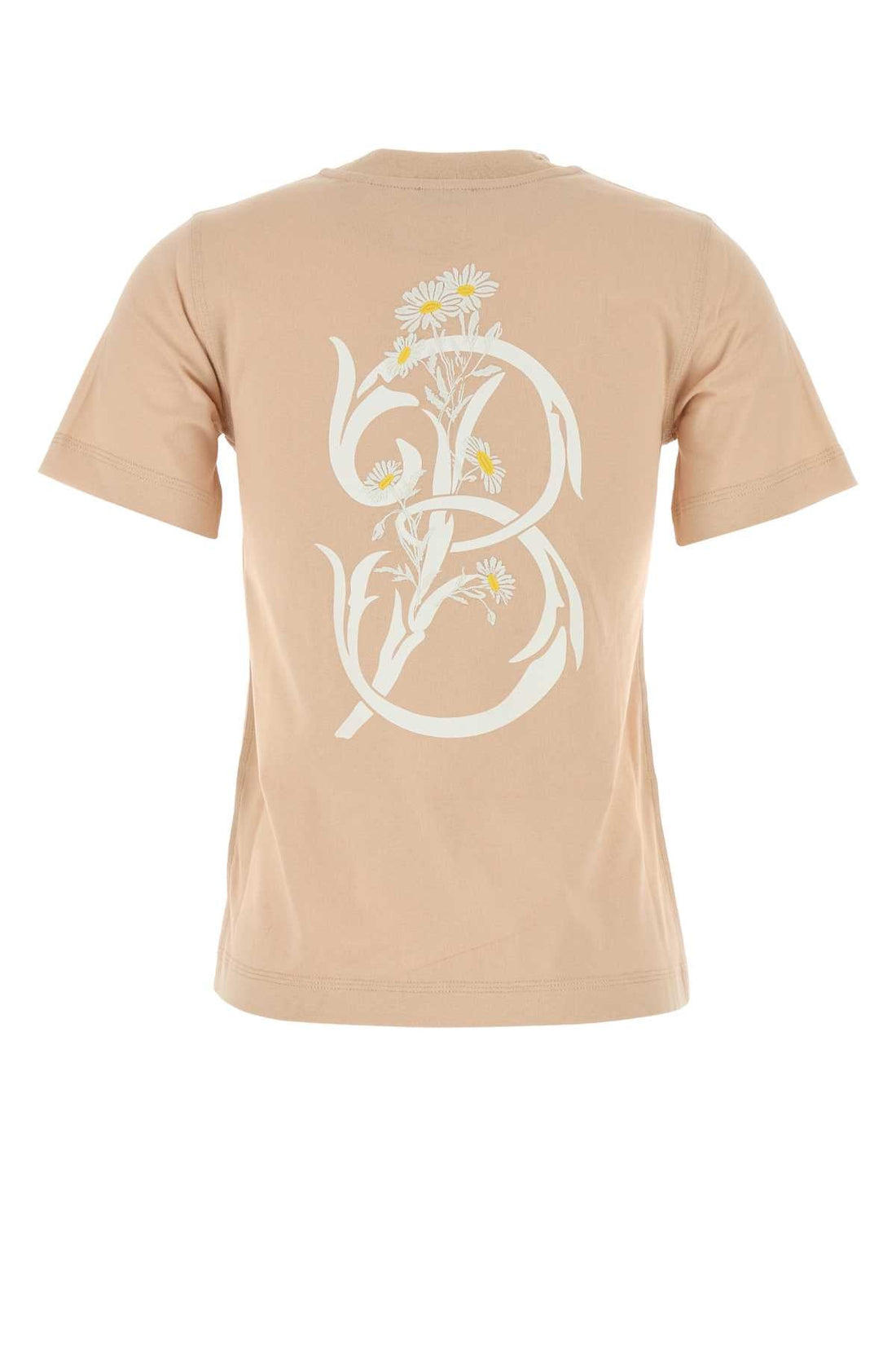 Burberry Women Peach Cotton T-Shirt by Luosophy