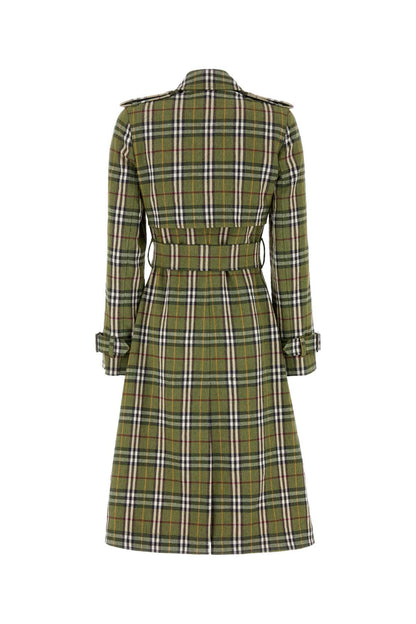 Burberry Women Embroidered Stretch Linen Trench Coat by Luosophy