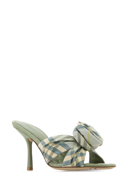 Burberry Women Embroidered Fabric Mews Mules by Luosophy