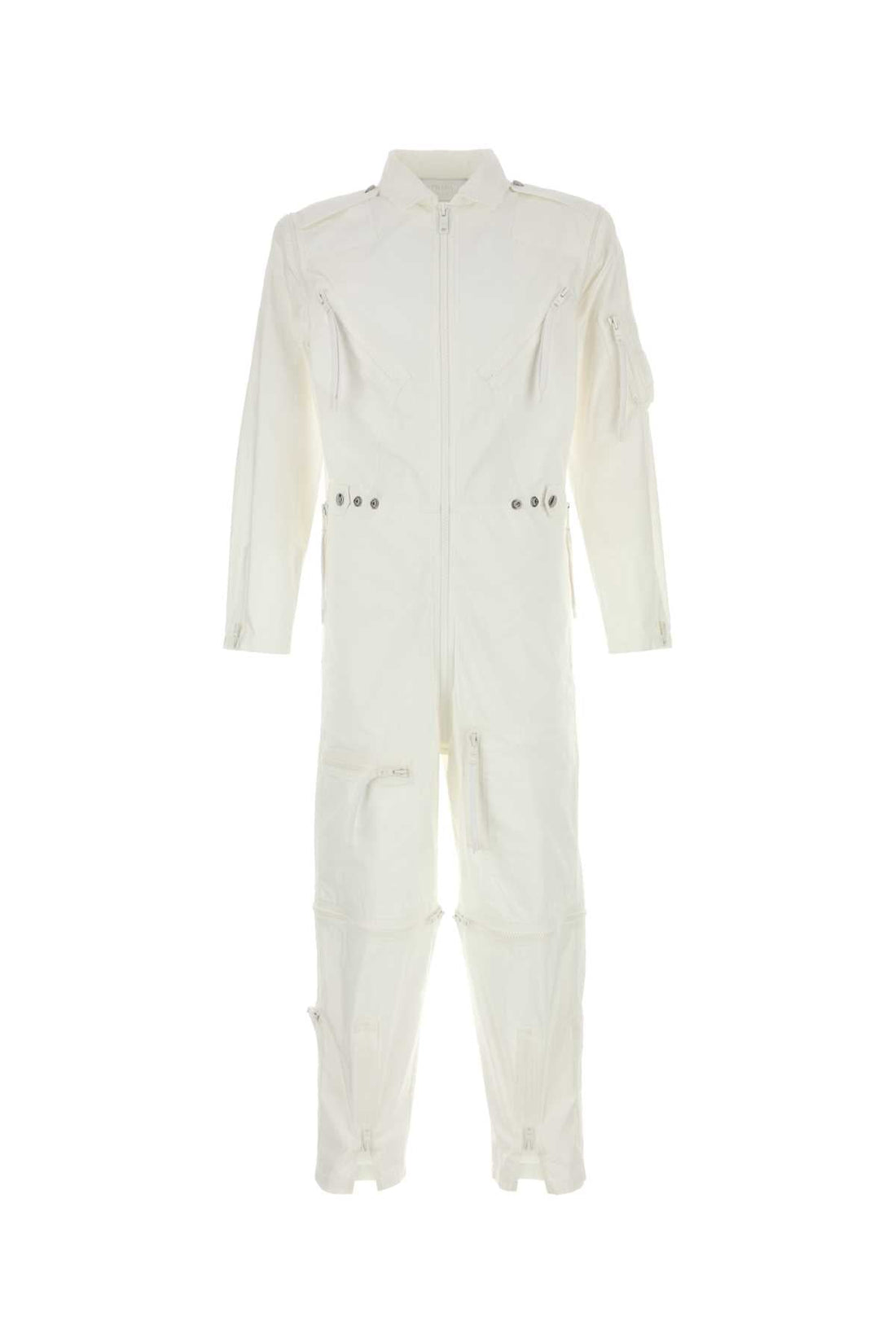 Prada Men White Cotton Jumpsuit by Luosophy
