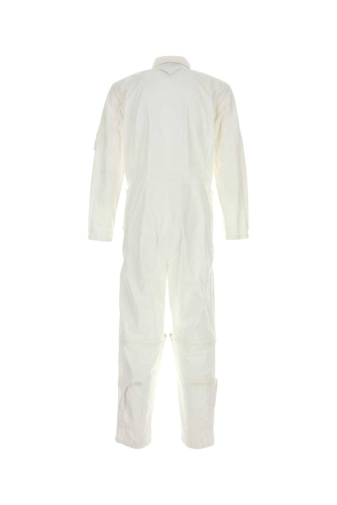 Prada Men White Cotton Jumpsuit by Luosophy