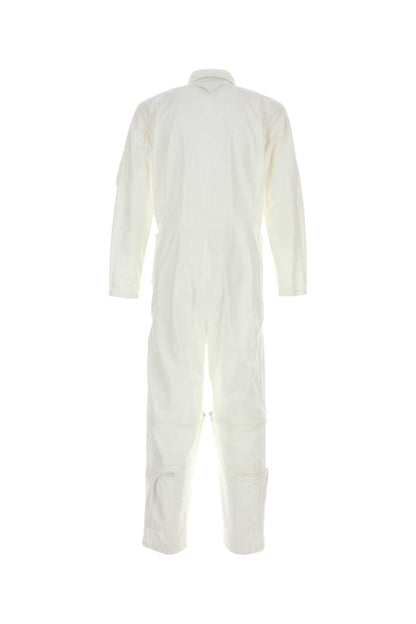 Prada Men White Cotton Jumpsuit by Luosophy