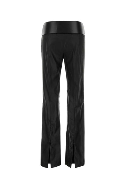 Sportmax Women Black Stretch Satin Adepto1234 Pant by Luosophy