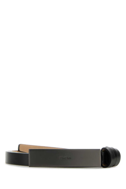 Max Mara Women Black Leather Newplate15 Belt by Luosophy