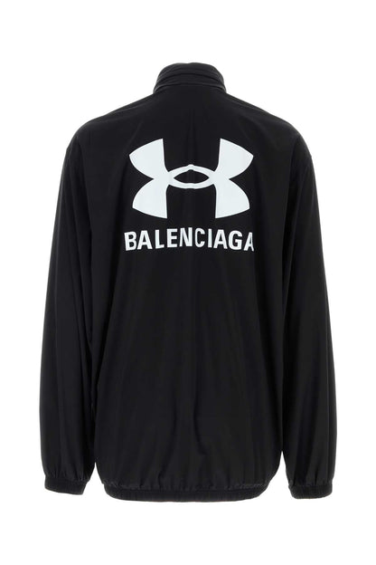 Balenciaga Unisex Black Stretch Nylon Balenciaga X Under Armour Jacket by Luosophy