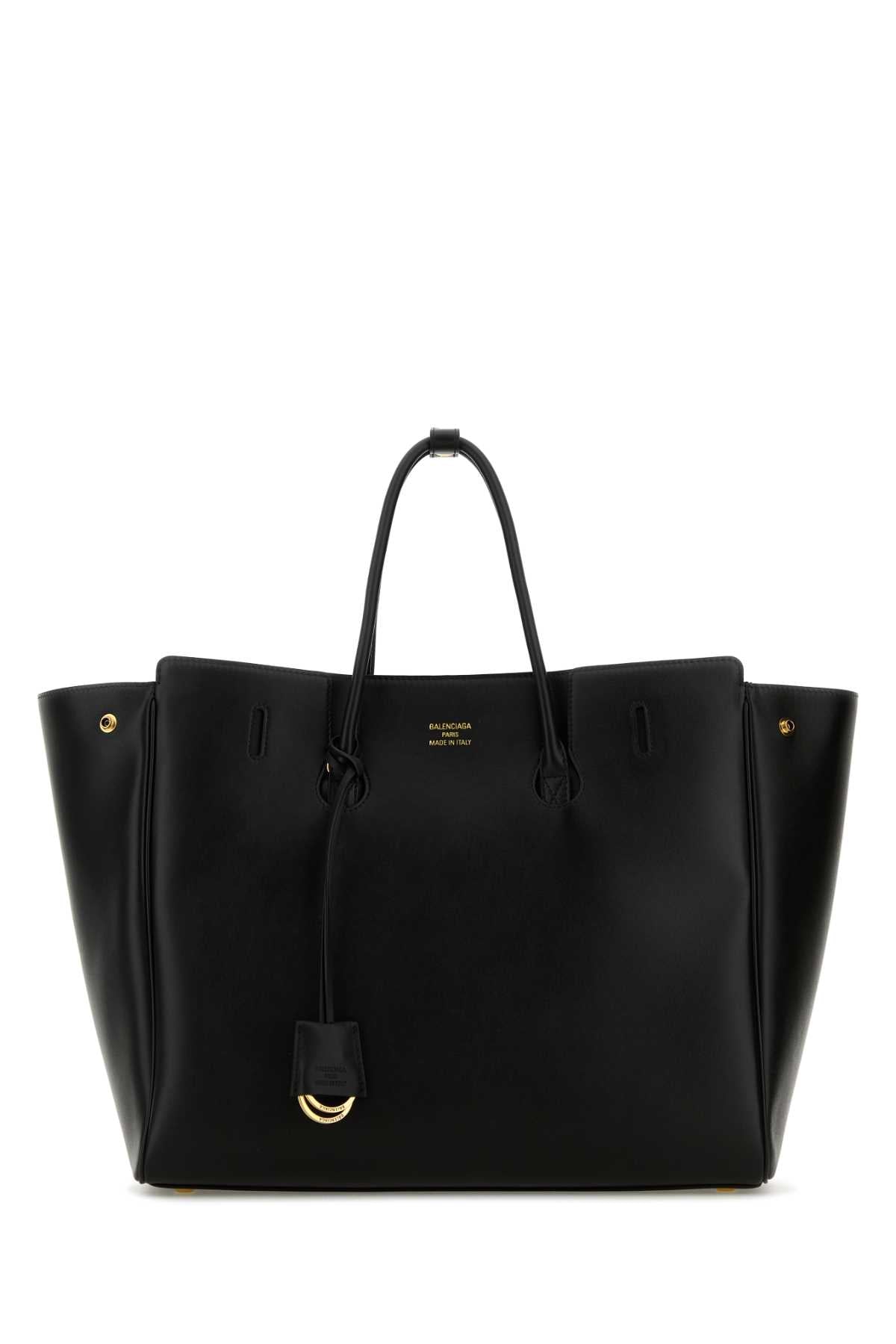 Balenciaga Women Black Leather Carry All Hampton Shopping Bag by Luosophy