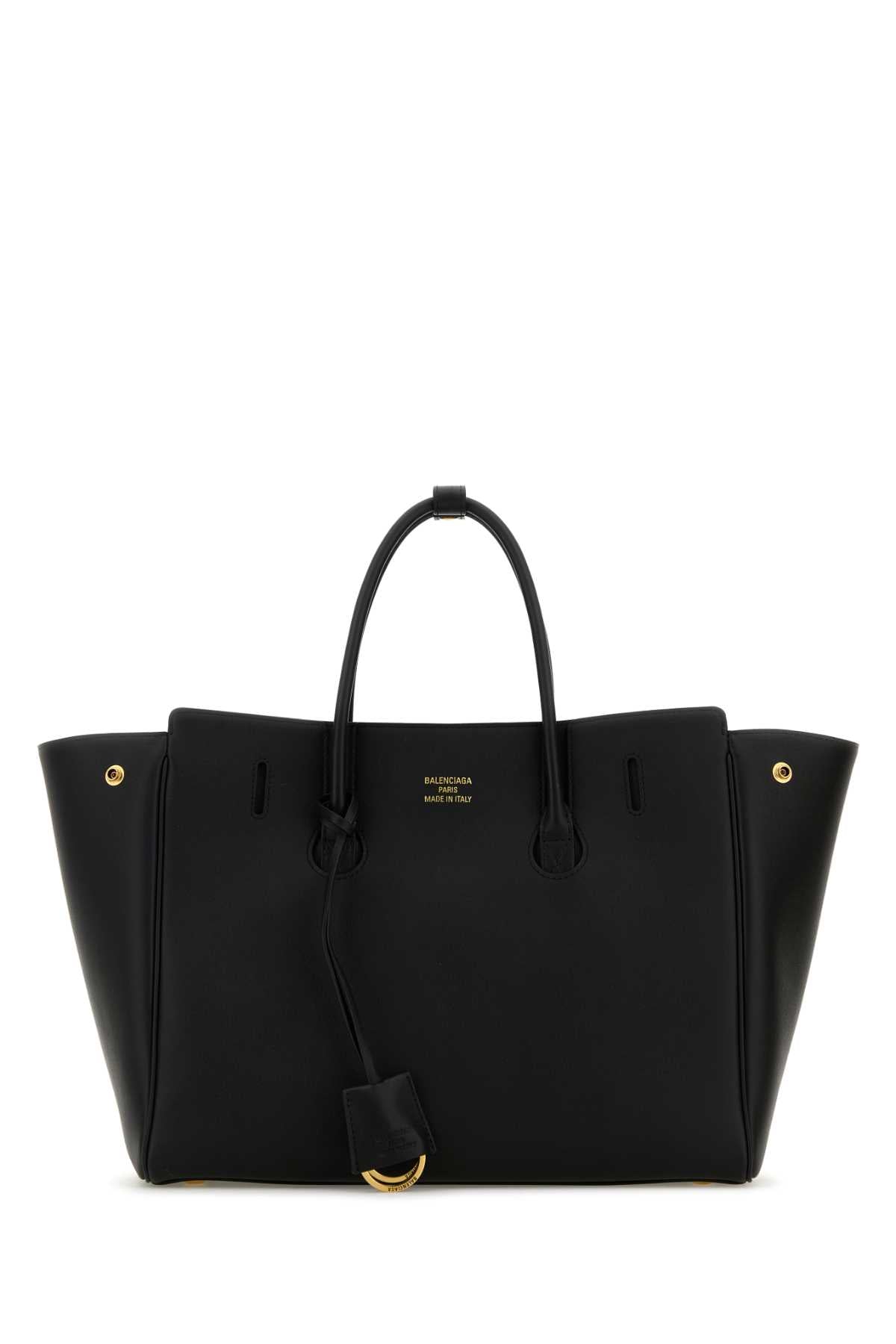 Balenciaga Women Black Leather Small Carry All Hempton Handbag by Luosophy