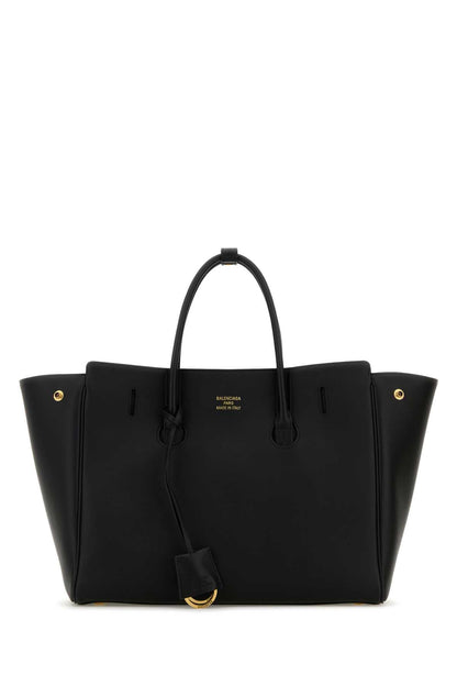 Balenciaga Women Black Leather Small Carry All Hempton Handbag by Luosophy