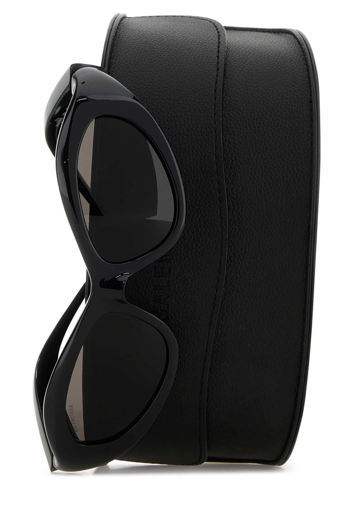 Balenciaga Women Black Nylon Orbit Cat Sunglasses by Luosophy