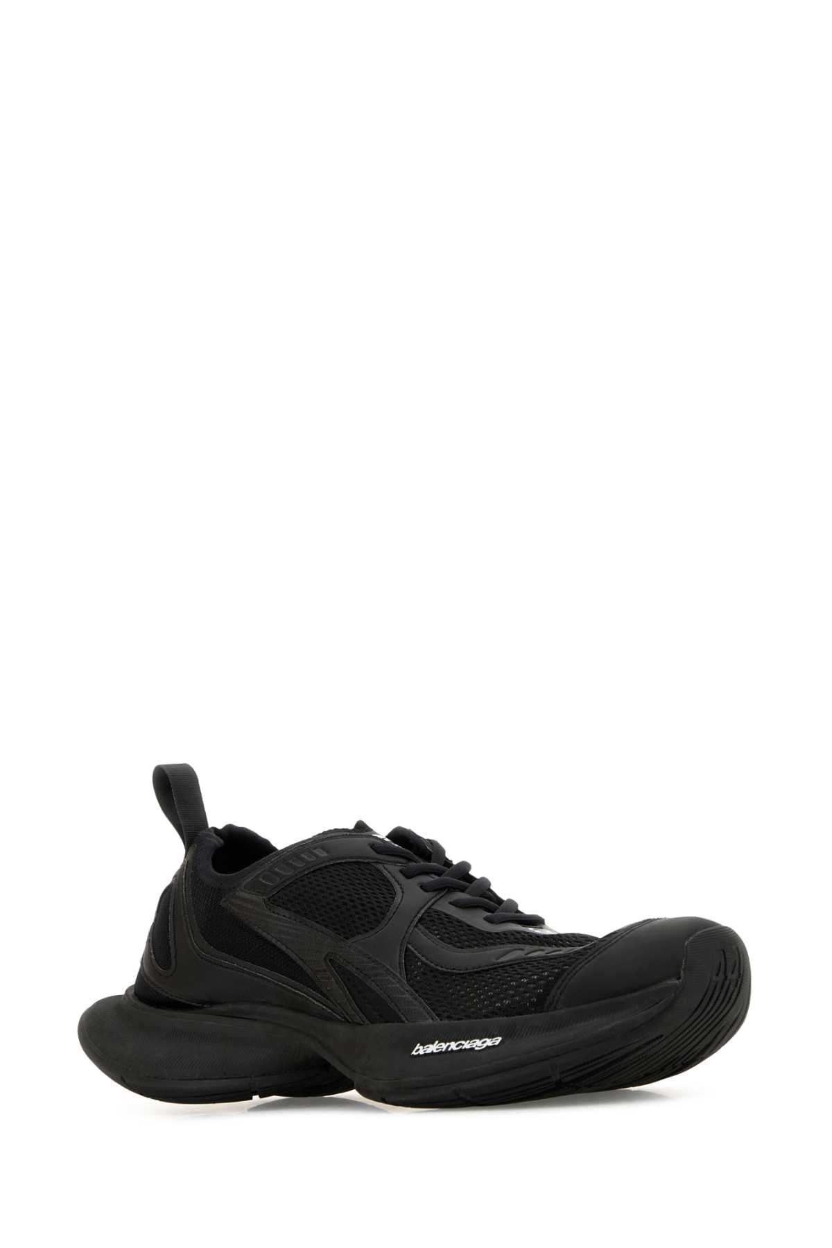 Balenciaga Men Black Mesh And Rubber Circuit Sneakers by Luosophy