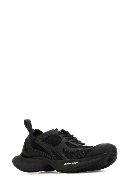 Balenciaga Men Black Mesh And Rubber Circuit Sneakers by Luosophy