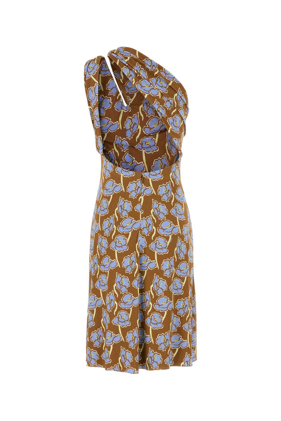 Versace Women Printed Stretch Crepe One-Shoulder Dress by Luosophy