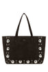 Valentino Garavani Women Brown Suede Nellcã´Te Shopping Bag by Luosophy