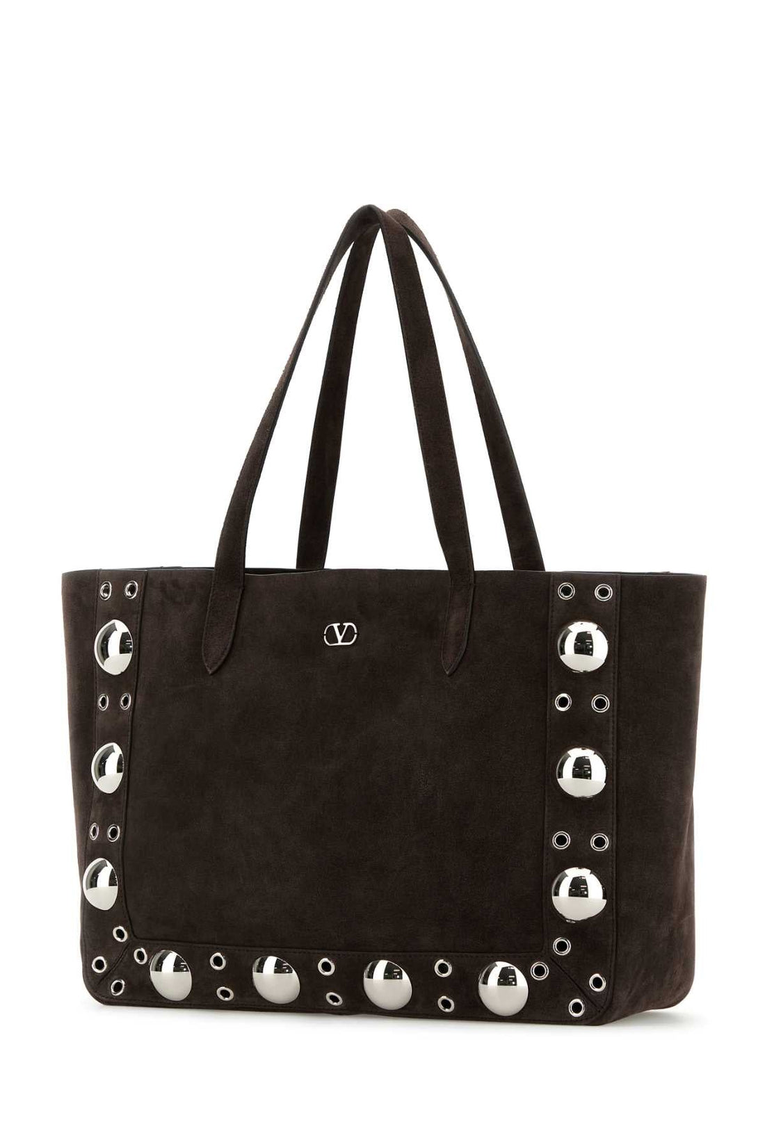 Valentino Garavani Women Brown Suede Nellcã´Te Shopping Bag by Luosophy