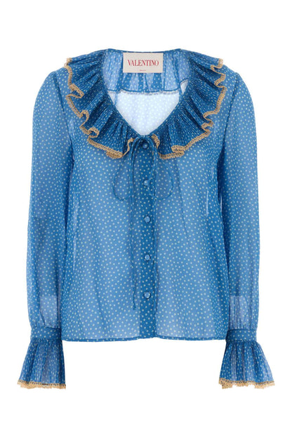Valentino Garavani Women Printed Silk Blouse by Luosophy