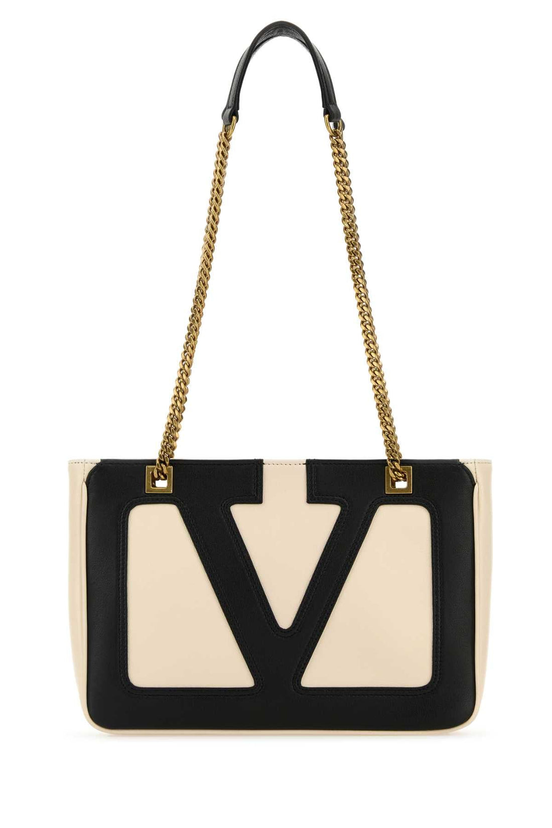 Valentino Garavani Men Ivory Nappa Leather Small Viva Superstar Shoulder Bag by Luosophy