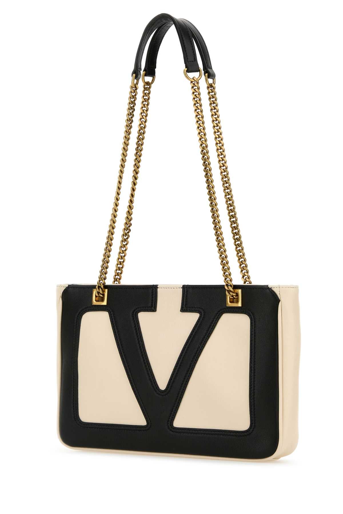 Valentino Garavani Men Ivory Nappa Leather Small Viva Superstar Shoulder Bag by Luosophy