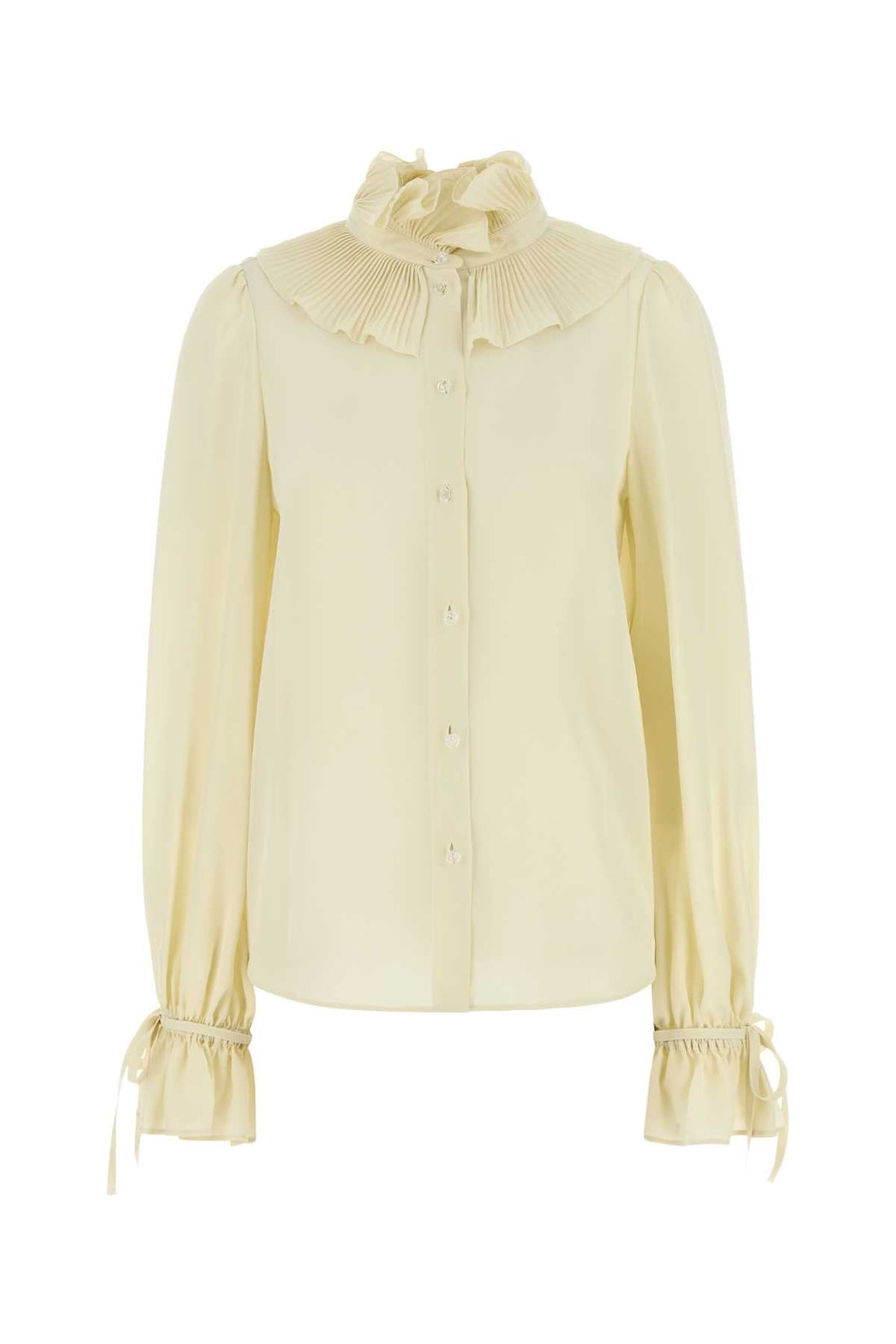 Valentino Garavani Women Cream Crepe Shirt by Luosophy