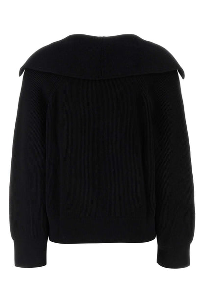 Bottega Veneta Women Black Stretch Cotton Blend Polo Shirt by Luosophy