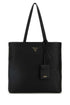 Prada Women Black Leather Shopping Bag by Luosophy