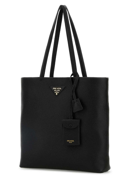 Prada Women Black Leather Shopping Bag by Luosophy