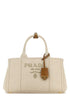 Prada Women Sand Canvas Shopping Bag by Luosophy