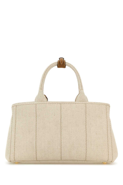 Prada Women Sand Canvas Shopping Bag by Luosophy