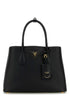 Prada Women Black Leather Small Double Handbag by Luosophy