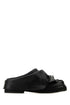 The Attico Women Black Leather Mini Robin Slippers by Luosophy