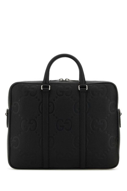 Gucci Men Black Leather Briefcase by Luosophy