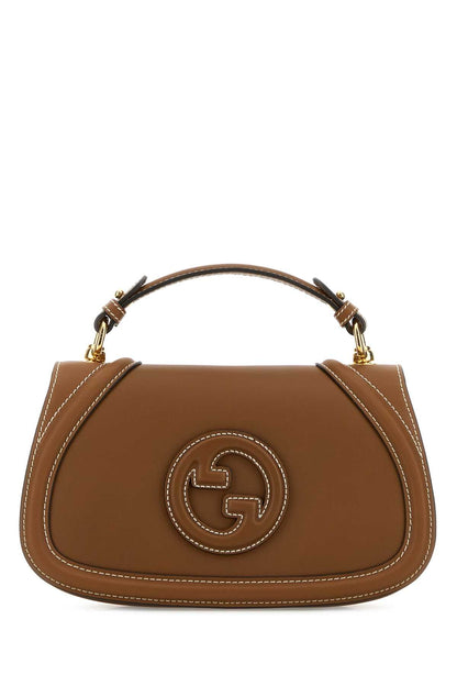 Gucci Women Caramel Leather Gucci Blondie Shoulder Bag by Luosophy