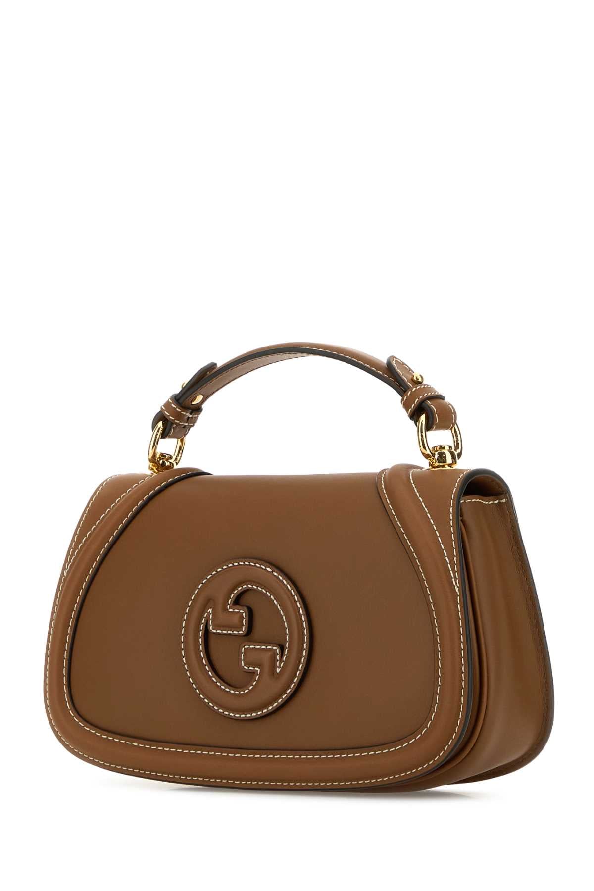 Gucci Women Caramel Leather Gucci Blondie Shoulder Bag by Luosophy