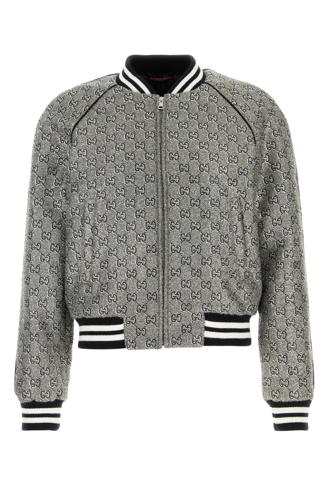 Gucci Men Embellished Tweed Bomber Jacket by Luosophy